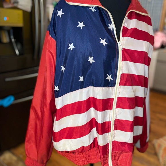 90s American flag puffer jacket - Picture 2 of 4